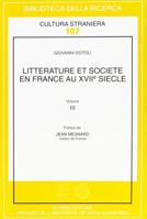 Litterature et societé en France au XVII/e siècle. Vol. 3. 8882292541 Book Cover
