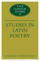 Studies in Latin Poetry 0521124581 Book Cover