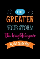 The greater the Storm the brighter the Rainbow: 6x9 120 pages quad ruled Your personal Diary 1674058233 Book Cover