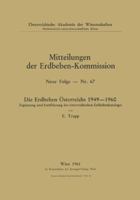Die Erdbeben Osterreichs 1949 1960: Erganzung Und Fortfuhrung Des Osterreichischen Erdbebenkataloges 3211862781 Book Cover