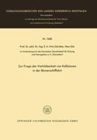 Zur Frage Der Verhutbarkeit Von Kollisionen in Der Binnenschiffahrt 3663067149 Book Cover
