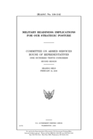 Military readiness: implications for our strategic posture 1692821989 Book Cover