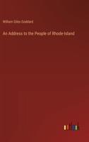 An Address to the People of Rhode-Island 3385110130 Book Cover