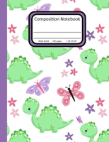 Composition Notebook: Wide Ruled 7.44 x 9.69 in, 100 page book for girls, kids, school, students and teachers 1687241503 Book Cover