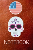 Leather US Skull Journal, log Book,Notebook 120 pages,6x9 B083XTGW51 Book Cover