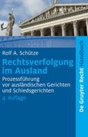 Rechtsverfolgung im Ausland 3899496213 Book Cover