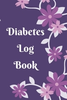 Diabetes Log Book: Weekly Diabetes Record for Blood Sugar, Insuline Dose, Carb Grams and Activity Notes Daily 1-Year Glucose Tracker Diabetes Journal Purple Flowers Edition (54 Pages, 6 x 9) 170601497X Book Cover