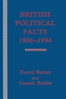 British Political Facts 1900-1994 0333526171 Book Cover
