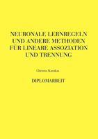Neuronale Lernregeln und andere Methoden 3898112330 Book Cover