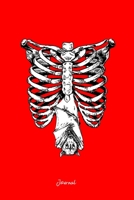 Journal: Dot Grid Journal - Skeleton Ribs Bat Cool Easy Halloween Gift - Red Dotted Diary, Planner, Gratitude, Writing, Travel, Goal, Bullet Notebook 1706041152 Book Cover