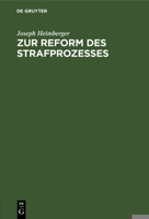 Zur Reform Des Strafprozesses 3111091430 Book Cover