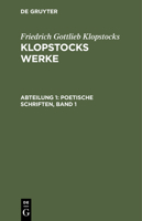 Poetische Schriften, Band 1 3112452259 Book Cover