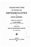 Vorlesungen Uber Die Theorie Der Determinanten 1523870516 Book Cover