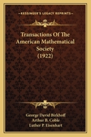 Transactions of the American Mathematical Society 0548784132 Book Cover