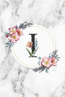 I: Floral Monogram Letter L Personalized Name Notebook Grey Marble Blank Lined Diary & Note Taking Journal Floral Birthday Gift Notepad. 1691869643 Book Cover