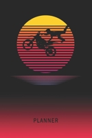 Planner: Motocross 2 Year Weekly Planning Organizer 2020 - 2021 Retro Vintage Vaporwave Sunset Cover January 20 - December 21 Writing Notebook Productive Datebook Calendar Schedule Plan Days, Set Goal 1702356132 Book Cover