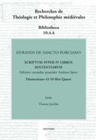 Durandi de Sancto Porciano. Scriptum Super IV Libros Sententiarum. Buch IV, DD. 43-50 9042926783 Book Cover