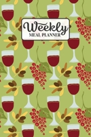Weekly Meal Planner: Meal Planning Journal Notebook with Grocery Shopping List for the Week - Red Wine (Organizer Log to Track and Plan Your Meals) 1677588632 Book Cover