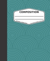 Composition: Teal Swirl Pattern College Ruled Composition Notebook 1089213794 Book Cover
