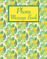 Phone Message Book: Telephone Log Book 172890305X Book Cover