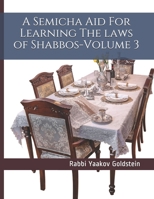 A Semicha Aid For Learning The laws of Shabbos-Volume 3 B08TYJYCK8 Book Cover