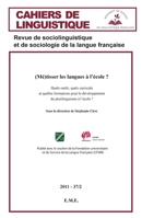 (Mé)tisser les langues a l'école ?: Quels touils, quels curricula et quelles formations pour le développement du plurilinguisme à l'école ? (Cahiers de Linguistique) (French Edition) 2875259822 Book Cover