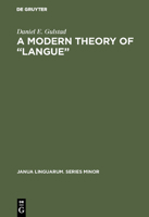 A Modern Theory of "Langue" 9027925402 Book Cover