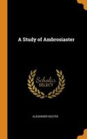 A study of Ambrosiaster 1016726171 Book Cover