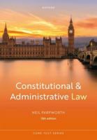 Constitutional and Administrative Law 0198929048 Book Cover