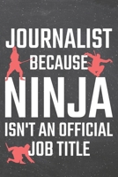 Journalist because Ninja isn't an official Job Title: Journalist Dot Grid Notebook, Planner or Journal 110 Dotted Pages Office Equipment, Supplies Funny Journalist Gift Idea for Christmas or Birthday 1671378601 Book Cover