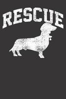 Notebook: Dot Grid Dotted 6x9 120 Pages Wiener Dachshund Vintage Rescue 1082003921 Book Cover