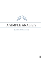 A simple analysis (Spanish Edition) 8413734347 Book Cover