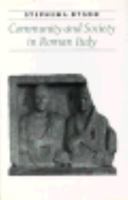 Community and Society in Roman Italy (Ancient Society and History) 0801867606 Book Cover