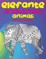 Zentangle da colorare per pennarelli e matite - Grande stampa - Animali - Elefante null Book Cover