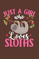 Just a Girl Who Loves Sloths: Gag Blank Lined Notebook for Sloth Lover - 6x9 Inch - 120 Pages 1081008555 Book Cover