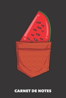 Carnet de Notes: Pastèque de poche A5 petits carreaux - 120 pages pour les gens à la mode (noir) (French Edition) 1687890528 Book Cover