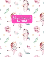 Sketchbook for Kids: Unicorn Adorable Unicorn Large Sketch Book for Drawing, Writing, Painting, Sketching, Doodling and Activity Book- Birthday and Christmas Gift Ideas for Kids, Girls, Boys, Teens an 1655599771 Book Cover