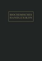 Biochemisches Handlexikon: XII. Band (5. Erganzungsband) 3642889727 Book Cover