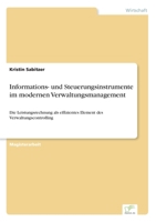 Informations- Und Steuerungsinstrumente Im Modernen Verwaltungsmanagement 3838675665 Book Cover