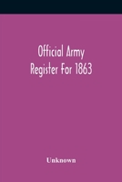 Official Army Register For 1863 9354418724 Book Cover
