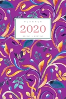 Planner 2020 Weekly Monthly: 6x9 Full Year Notebook Organizer Small 12 Months - Jan to Dec 2020 Watercolor Decorative Floral Design Purple 1698937407 Book Cover