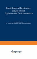 Darstellung Und Begrundung Einiger Neuerer Ergebnisse Der Funktionentheorie 1120431328 Book Cover