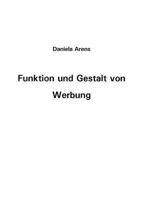 Funktion und Gestalt von Werbung 3831121842 Book Cover