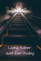 Living Sober. Just for Today: Small Lined Notebook (6" x 9") - Daily Sobriety Journal For Addiction Recovery - Alcoholics Anonymous, Narcotics Rehab, Living Sober, Fighting Alcoholism, Working the 12  1079711562 Book Cover