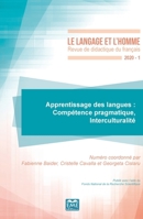 Apprentissage des langues : Compétence pragmatique, Interculturalité: 2020 - 55.1 (Le Langage Et l'Homme) (French Edition) 2806637198 Book Cover