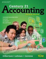 Working Papers, Chapters 1-17 for Gilbertson/Lehman/Gentene's Century 21 Accounting: General Journal, 10th 0840065477 Book Cover