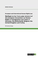 The Right to Fair Trial under Article 6 of the European Convention on Human Rights in Immigration Law Cases in Germany, the Netherlands, Belgium, the United Kingdom and Turkey 3656011850 Book Cover