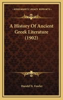 A H Istory of Ancient Greek Literature 1145354750 Book Cover