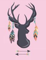 The Boho Antler Composition Notebook: For Students and Writers 1070944858 Book Cover