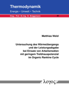 Untersuchung Des Warmeubergangs Und Der Leistungsabgabe Bei Einsatz Von Arbeitsmedien Mit Geringem Treibhauspotenzial Im Organic Rankine Cycle ... Umwelt, Technik, 41) 3832557032 Book Cover